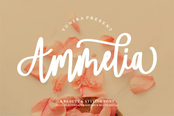 Ammelia Font: Elegant Script Handwritten Typeface for Branding