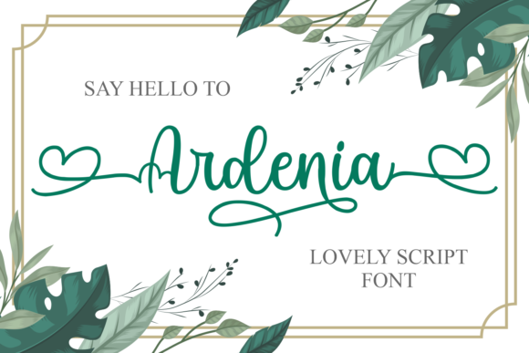 Ardenia: A Script Handwritten Font for Elegant Editorial Design