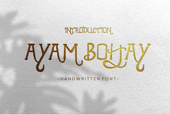 Ayam Bohay Handwritten Font for Crafters & Sellers