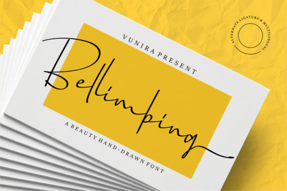 Bellimbing Font: Delicate Script Handwritten Elegance for Makers