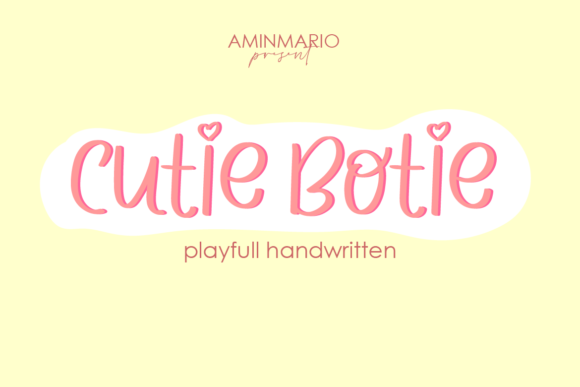 Cutie Botie Font: Joyful Script Handwritten Fonts for Makers