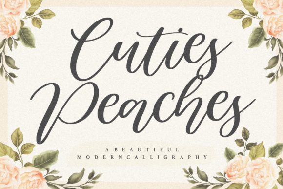 Cuties Peaches Script Handwritten Font for Crafters