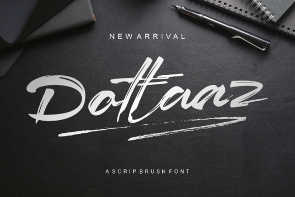 Dottaaz Font: A Brushed Script for Creative Brands