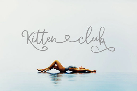 Kitten Club Script Handwritten Font for Elegant Branding