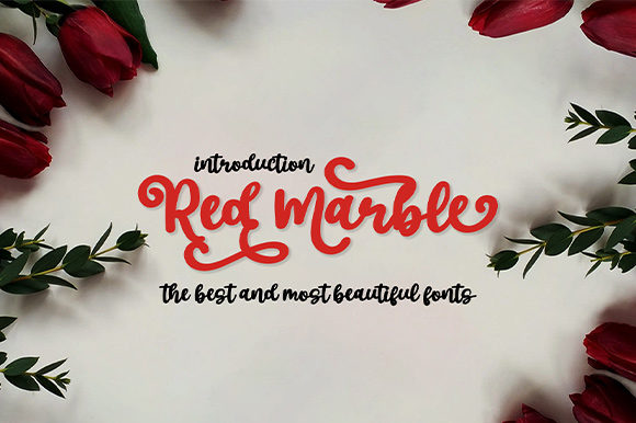 Red Marble Script Handwritten Font for Elegant Craft Projects