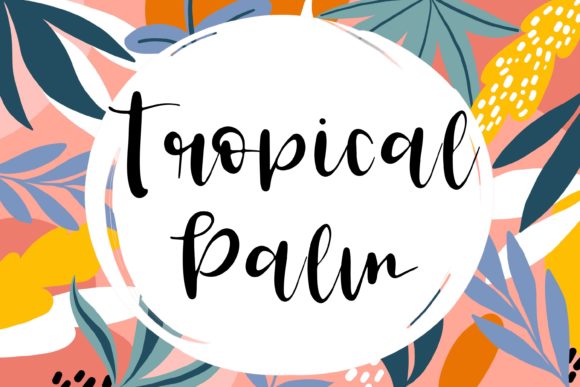 Tropical Palm: A Flowing Handwritten Font for Elegant Digital Branding